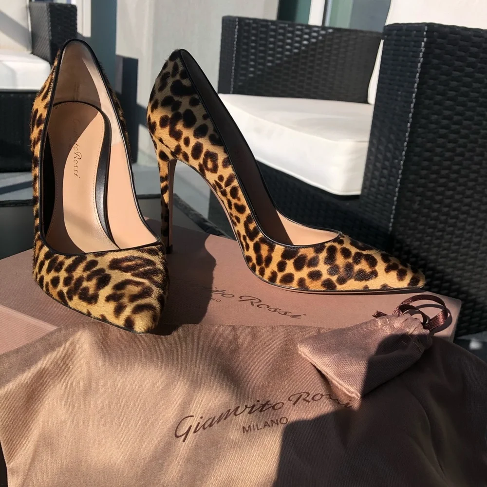 GIANVITO ROSSI LEOPARD PUMPS - Picture 4 of 4